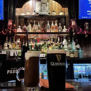 Frozen Irish coffee and Guinness