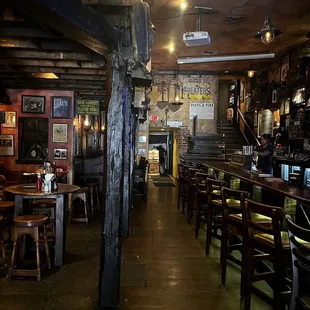 the interior of the pub
