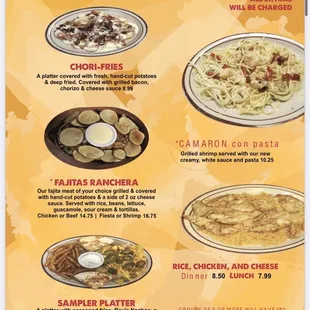 a menu for a mexican restaurant