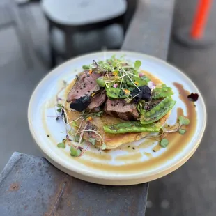 a plate of food on a table