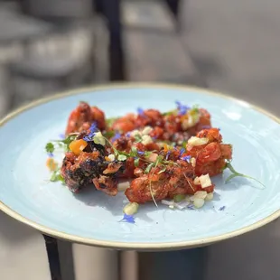 a plate of food on a table