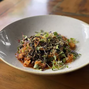 a plate of food on a table