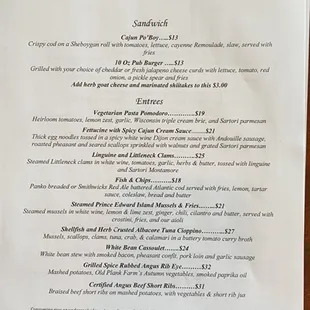 Sandwiches &amp; Entrees