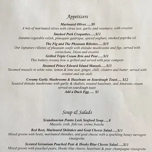 Appetizers - Soups &amp; Salads