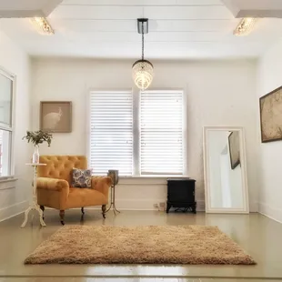 Interior of the main area in The Fig Room, event venue.