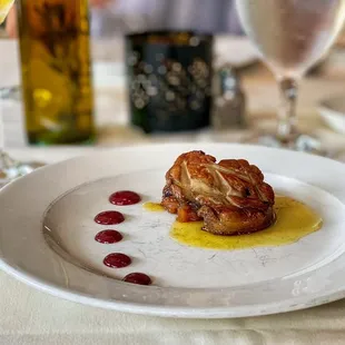 Seared Foie Gras, Apple Chutney, Bacon Praline, Cherry Gastrique / Sauternes