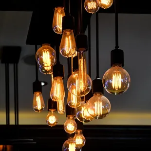 a cluster of light bulbs