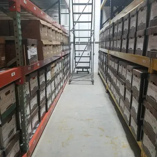 Boxes on Shelves