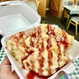 Raspberry White Chocolate bread pudding