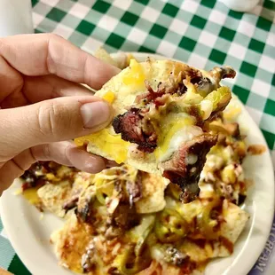 BBQ brisket nachos