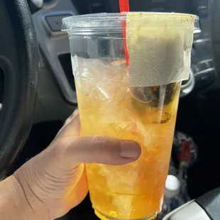 Lg Turmeric Tea with sweetener. Yum!