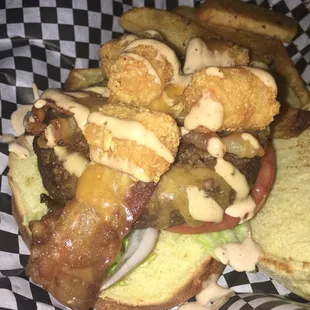 Tots burger - not a lot of flavor even the bacon was tasteless.