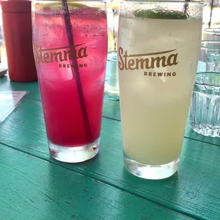 Both these drinks were delicious!  One was lavender lemonade (left). I forget the drink on the right.