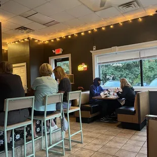 They have bar seating and booths too