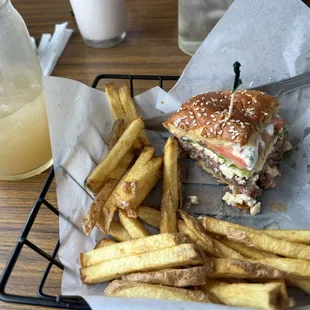 Lamb burger, so generous this is what I took home!