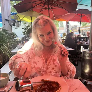 My Lovely friend with pancakes