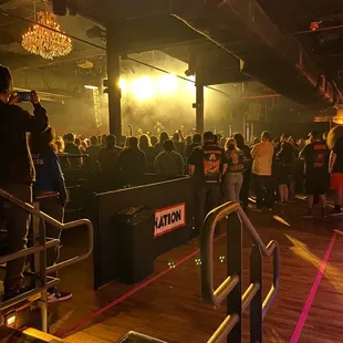 This is the view from the ADA section. Bathrooms on the opposite side in the far left corner