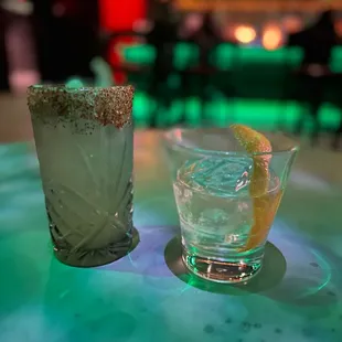 a margarita and a cocktail
