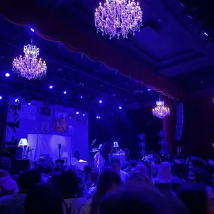 View of the stage during set change