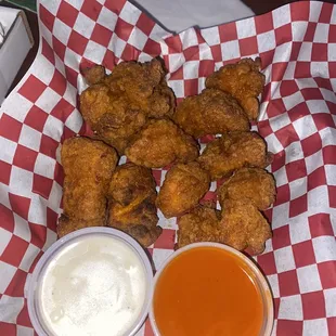 Veggie chicken bites, solid!