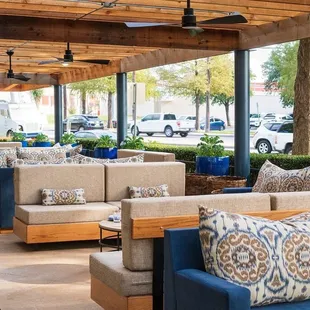 Outdoor patio seating