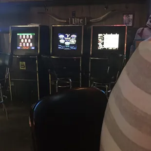 a row of video game machines