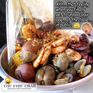 Cajun Combo with Shrimp, Crawfis, Clams