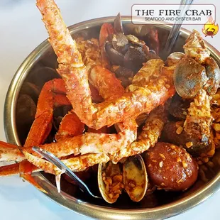 Crab Bucket:  King Crab Legs, Snow Crab Legs, Manila Clams