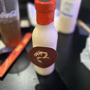 They sell bottles of white sauce ... yum!