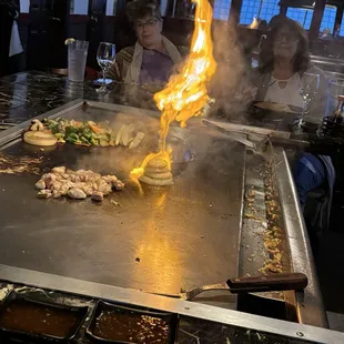 Flaming onion