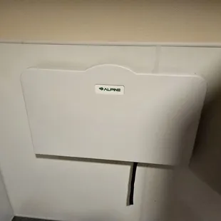 Baby diaper changing table in the men&apos;s room!