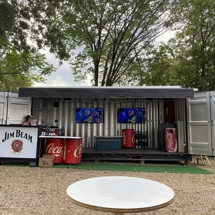 the outside of a shipping container