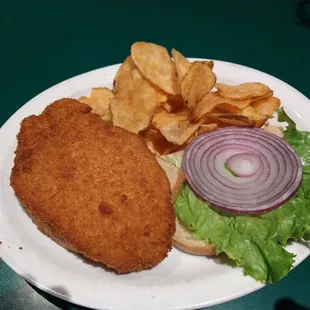 Pork tenderloin sandwich