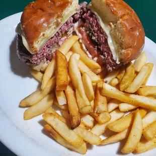 Angus Burger and fries.