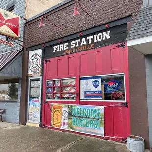 the outside of a fire station
