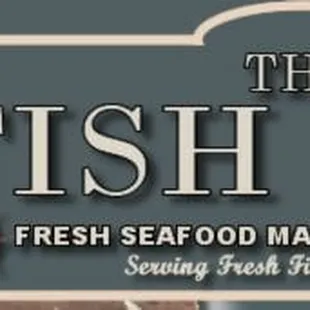 a sign for a seafood market