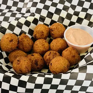 Hush puppies. Save some for later or you won&apos;t have room to eat the rest