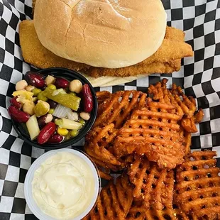 Fried Flounder Sandwich