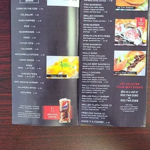  the menu