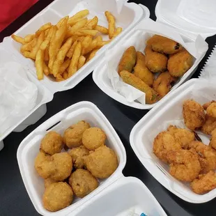 a variety of food items