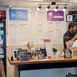 customers at the counter