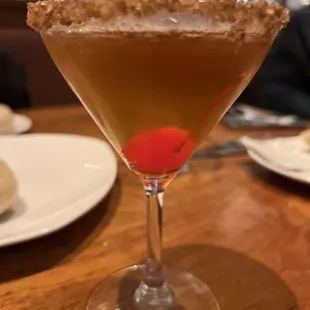 a closeup of the drink