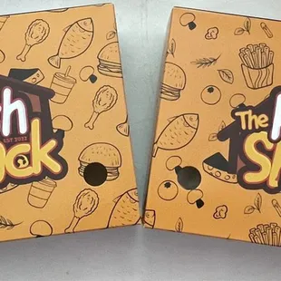 two boxes of food