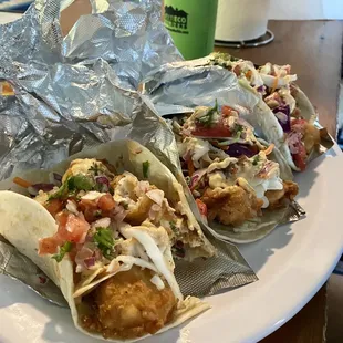 Fish tacos 9/10.