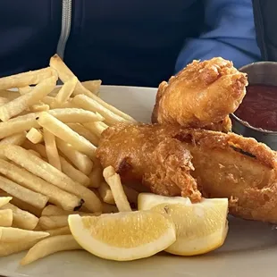 Beer battered Cod  and chips