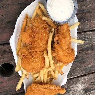 Chicken nuggets and fries