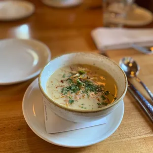 Fresh and creamy clam chowder