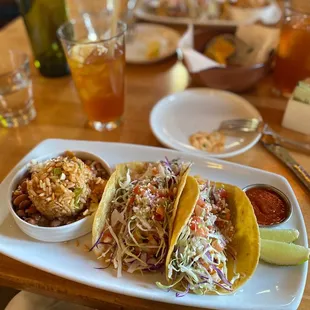 Shrimp taco with good corn tortillas