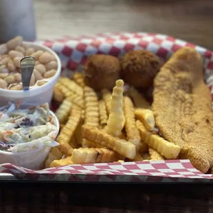 One piece catfish dinner!