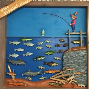 a man fishing in a lake